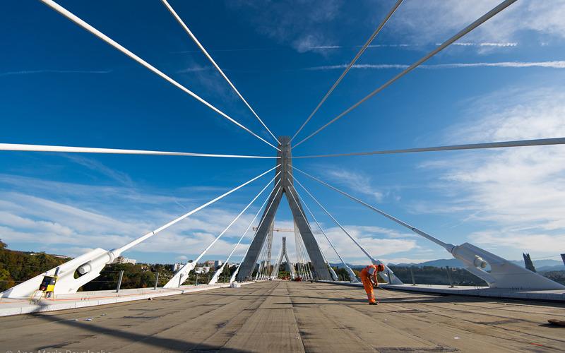 Poya construction, © Ana-Maria Pavalache Pont de la Poya à Fribourg en construction